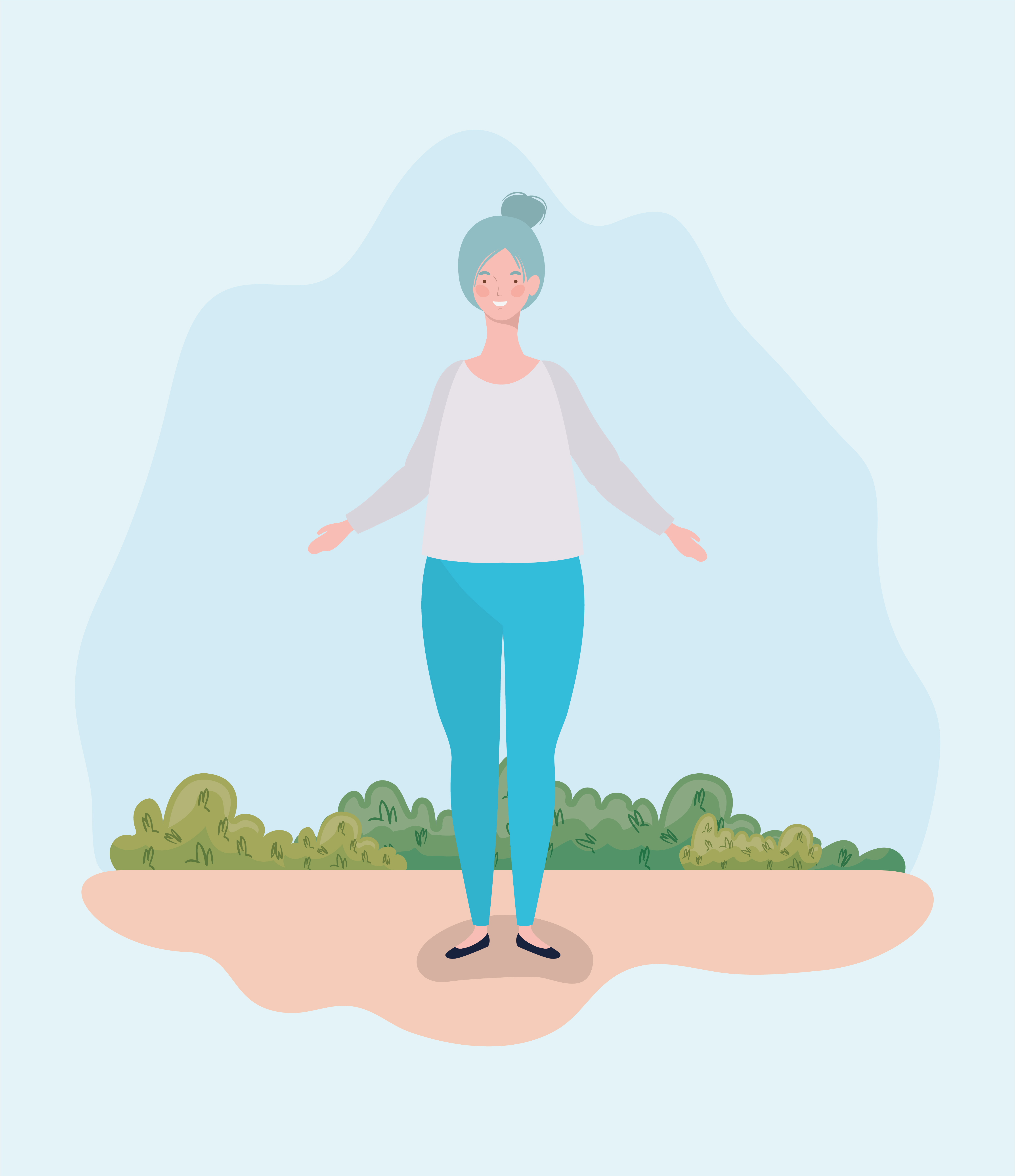 <a href="https://fr.freepik.com/vecteurs-libre/jeune-grosse-femme-debout-dans-camp_4952279.htm">Image de grmarc sur Freepik</a>